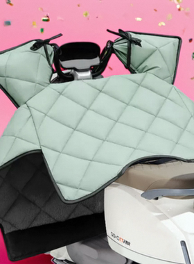 爱玛探界F702电动车冬季挡风被加绒加厚电瓶车冬款保暖防水防风罩