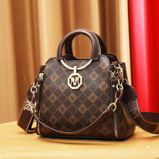 包包女款2025新款斜挎包妈妈复古时尚礼物通勤老花水桶单肩小挎包