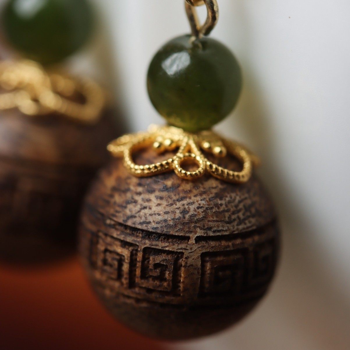 新中式天然棋楠沉香耳环女士原创设计款和田玉耳坠奇楠耳饰品批发,珠宝/钻石/翡翠,耳饰,淘宝优惠券,粉丝福利购,淘宝优惠卷