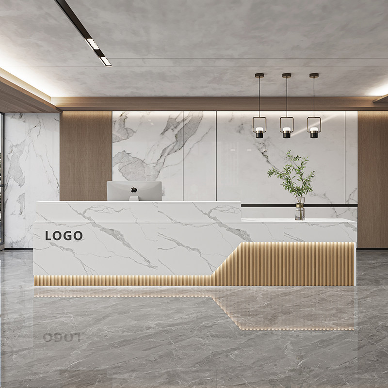 收银台轻奢店铺小型吧台桌柜美容院理发店服装超市公司前台接待台