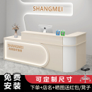 店美容院前台接待台理发店吧台桌 收银台柜台弧形转角小型超市服装