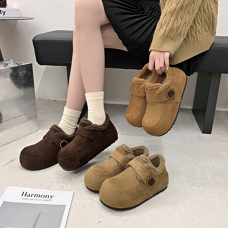 {专柜正品}冬季新品加绒勃肯棉鞋