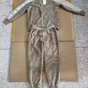 正品新款土黄色边防巡逻绒衣绒裤男抓绒裤拉链款冬季保暖内衣裤