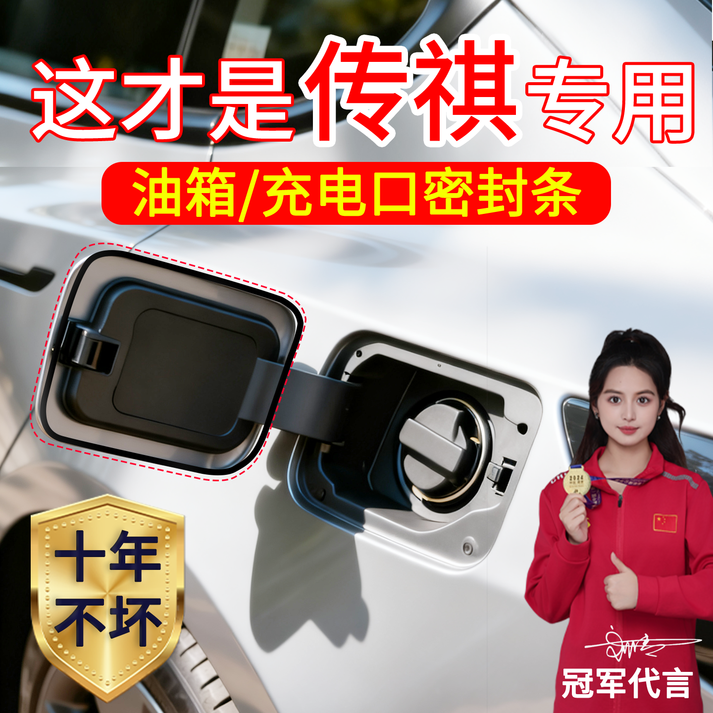 传祺充电口油箱盖密封条