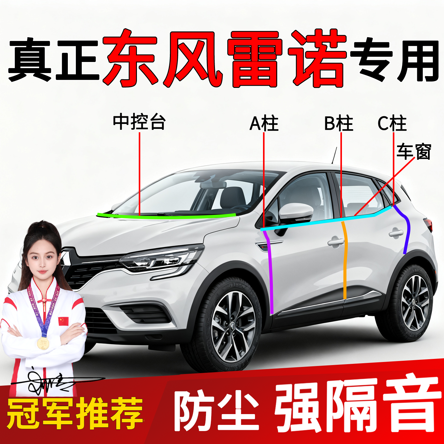 雷诺科雷傲科雷嘉卡缤B/C柱密封