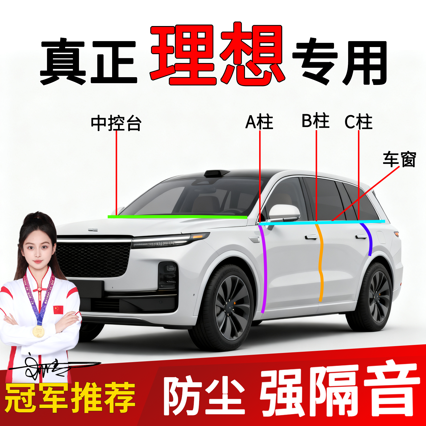 理想车门A/B柱隔音密封条