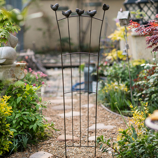 户外铁艺花园庭院栅栏花架铁线莲蔷薇月季 植物爬藤架绿萝撑杆支架