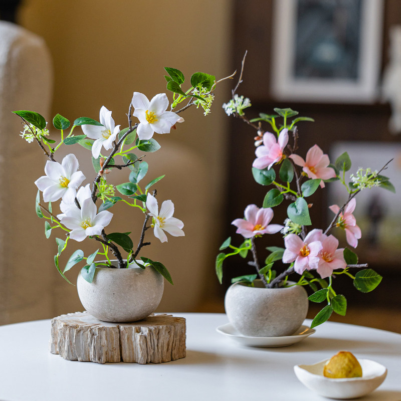 假花仿真花轻奢高级感铁线莲花艺图片