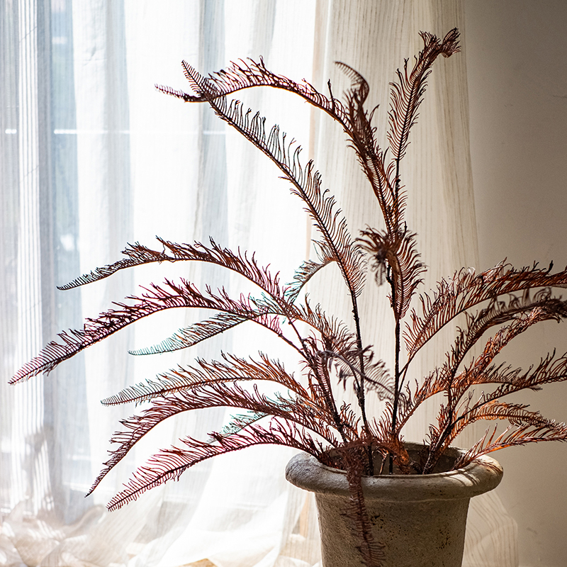 掬涵仿真植物长枝餐桌插花瓶蕨叶