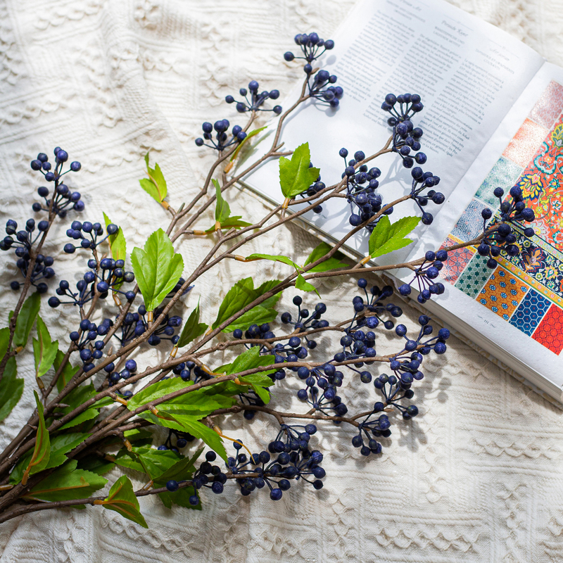 掬涵赤南九豆果仿真花摆设