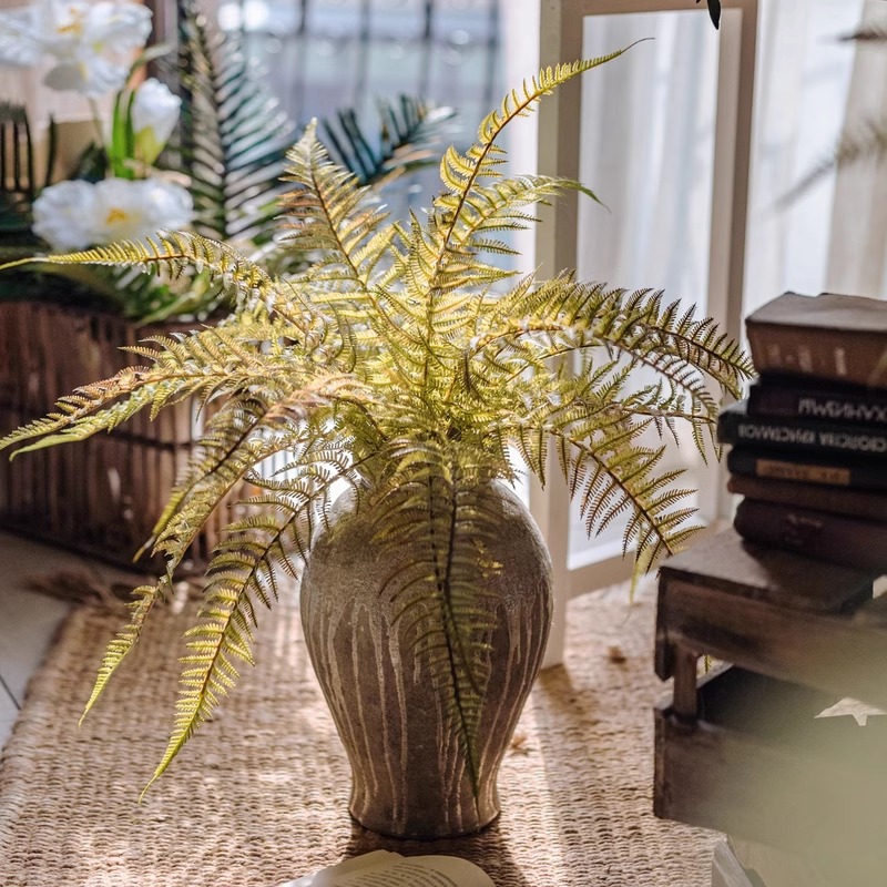 背景墙插花仿真蕨类植物装饰花草