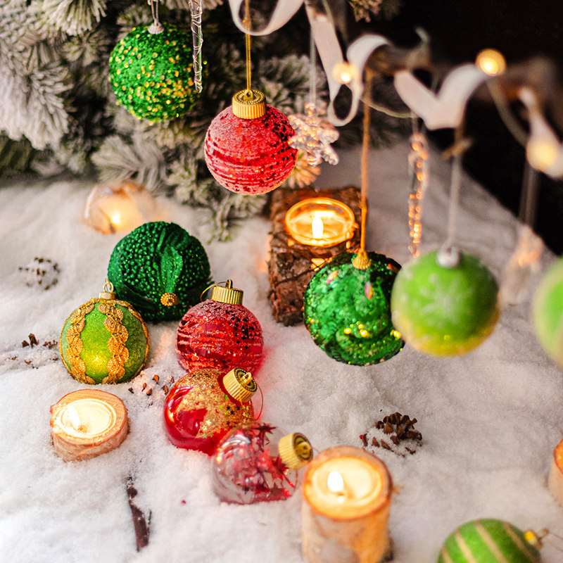 掬涵圣诞树彩球吊球挂饰圣诞节装饰品店面场景布置吊饰节日氛围