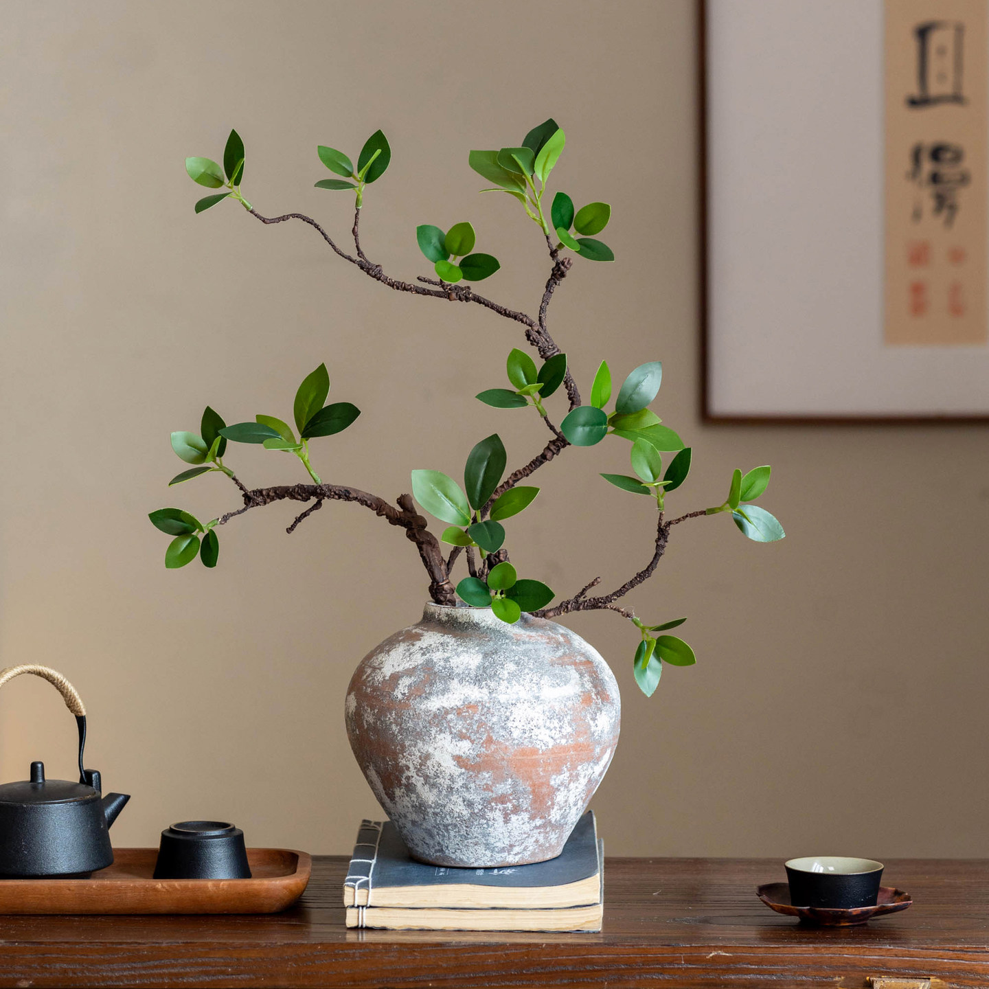 轻奢高端仿真花海棠花假花摆件图片