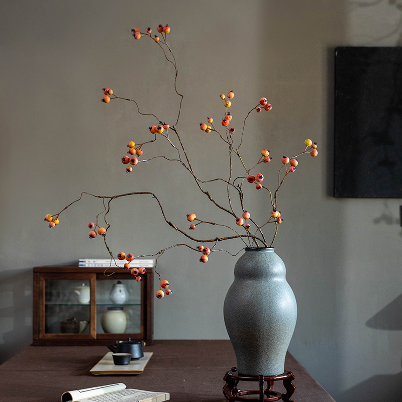 仿真花高级感逼真山楂果干枝