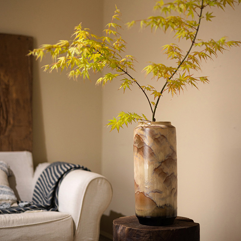 掬涵复古陶瓷花瓶摆件客厅插花新中式干花花器陶罐家居玄关装饰品,家居饰品,花瓶,淘宝优惠券,粉丝福利购,淘宝优惠卷