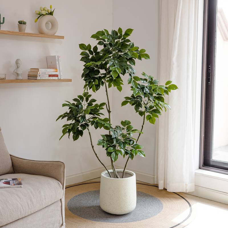掬涵仿真绿植幸福树客厅室内大型落地盆栽仿生假植物高端轻奢摆件
