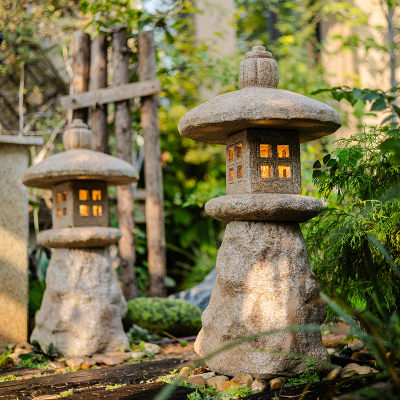掬涵石灯笼草坪灯日式别墅花园灯