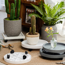 掬涵花盆托盘带轮可移动底座滚轮万向轮塑料滑轮盆栽绿植底托底盘