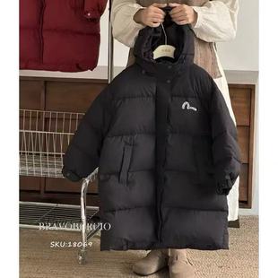 男童女童高级感羽绒服中长款2025冬天新款童装儿童外套潮