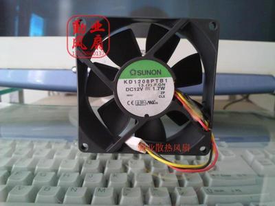 SUNON/建准 8CM/厘米 8025 12V 1.7W 双滚珠散热风扇 KD1208PTB1