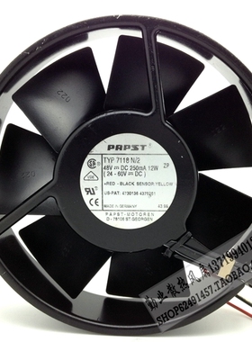 德国PAPST TYP 7118N/2 15038 15CM 工控机设备48V 金属壳12W
