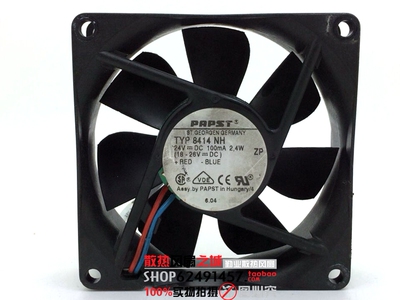 原装德国papst TYP 8414NH 8025 24V 2.4W 8CM/厘米 变频器风扇