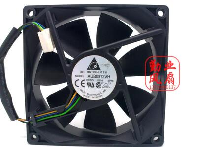 台达 9025 AUB0912VH 12V 0.6A 9CM/厘米 4针温控PWM 散热风扇