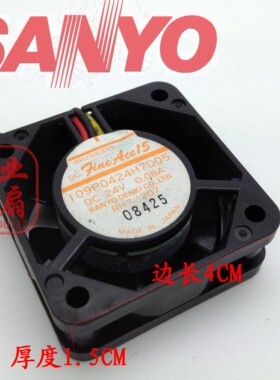 三洋SANYO 4015 4CM变频器风扇 24V 0.08A 109P0424H7D05