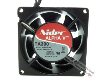 NIDEC 8038 8厘米交流风机 金属壳耐高温 230V风扇 A30475-10