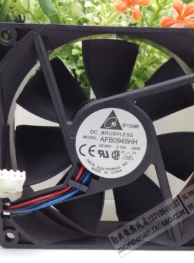 台达DELTA 9025 9CM工业风扇 48V 0.14A AFB0948HH 双滚珠 三线