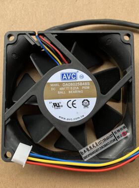 AVC 8cm 8025 DA08025B48S 48V 0.21A 4线风扇 PWM智能温控调速