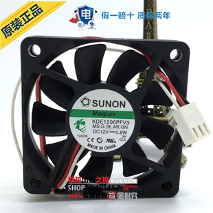 3线静音超薄散热风扇6厘米CM6010 0.8W SUNON建准KDE1206PFV3 12V