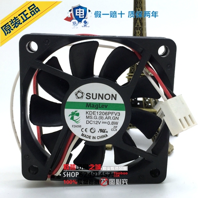 SUNON建准KDE1206PFV3 12V 0.8W 3线静音超薄散热风扇6厘米CM6010