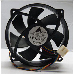 原装台达AFB0912VH 9225圆形 12V 0.60A 四线PWM CPU散热风扇
