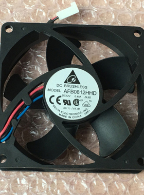 Delta/台达 AFB0812HHD 8CM 双滚珠风扇 12V 0.40A 机箱 电脑风扇