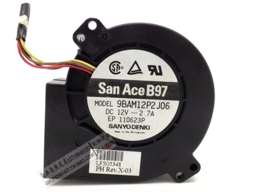 9BAM12P2J06 日本三洋SANYO 12V 2.7A 9733 涡轮离心风扇 鼓风机