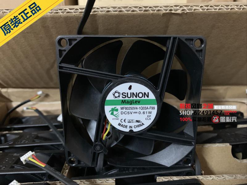 全新建准SUNON MF80250V4-1Q03A-F99 8025 8CM 5V 0.61W 静音风扇