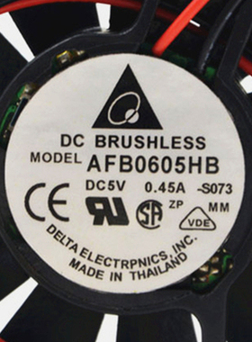 原装 台达 6015 AFB0605HB 5V 0.45A 6CM 6厘米 散热风扇 2线
