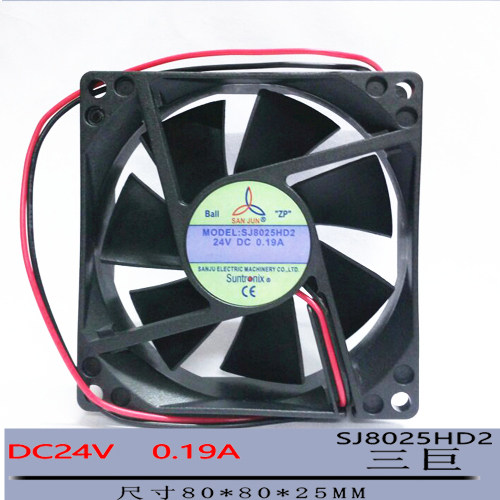 SJ8025HD2 全新原装 8025 24V 0.19A 8CM 直流 双滚珠变频器风扇