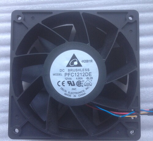Delta/台达 PFC1212DE 12CM S7前后 12038 12V 4.8A 散热风扇 7叶