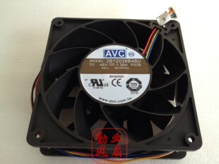 AVC 12038 12CM 大风量风扇 48V 1.3A 2B12038B48U 双滚珠风扇