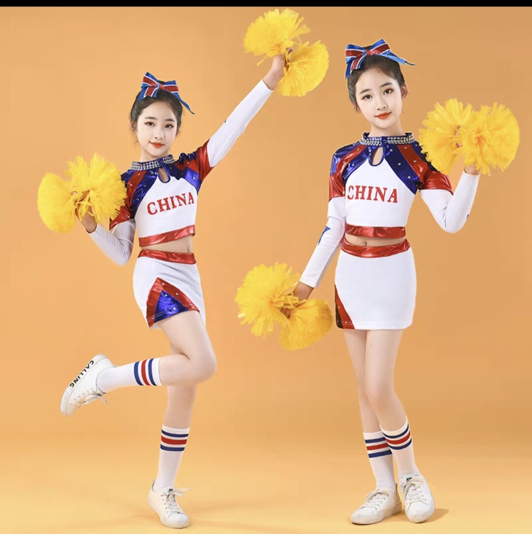 儿童啦啦操比赛演出服装中小学生男女拉拉队服成人竞技健美操服装