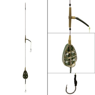 钓鱼鲤鱼欧式飞德钓组成品大力马feeder加铅饵笼打窝器