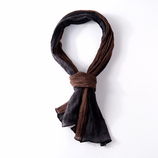 细长款 秋冬季 饰护颈椎休闲围脖个性 女士棉麻搭配装 小尺寸围巾男士