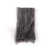 薄款 纯亚麻围巾男士 休闲细长高档纯色毛边 夏季 日本原单27CM窄版