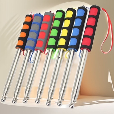 不锈钢伸缩导游杆 伸缩旗杆便携式伸缩指读棒不锈钢旗杆伸缩杆