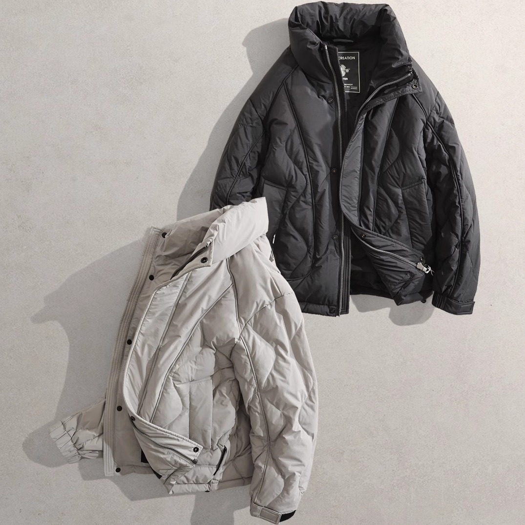 2025冬男装保暖日系白鸭绒外套FB立领轻便袄子9680雅痞90绒羽绒服