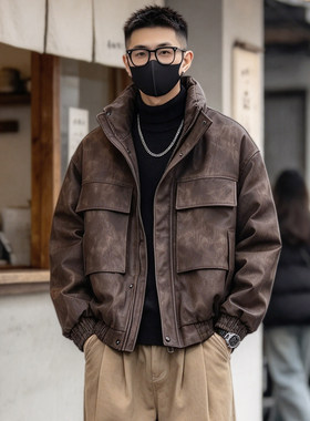 冬季男士防风立领短款羽绒服