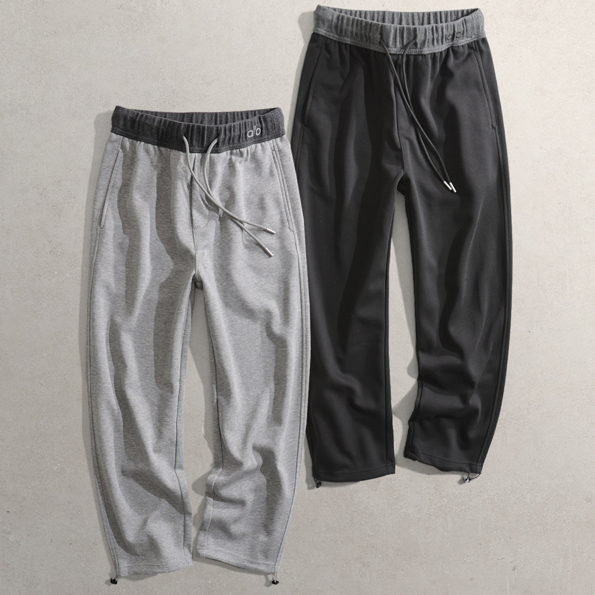 2026春夏男装新款韩版宽松直筒休闲裤MR男抽绳松紧腰垂感休闲长裤