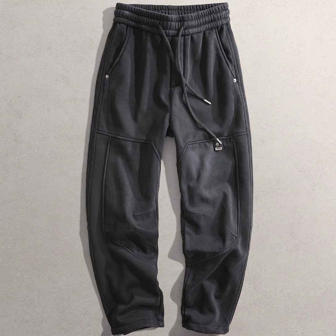 2026春夏新款裤子CG男装松紧宽松直板长裤8005舒适直筒休闲裤